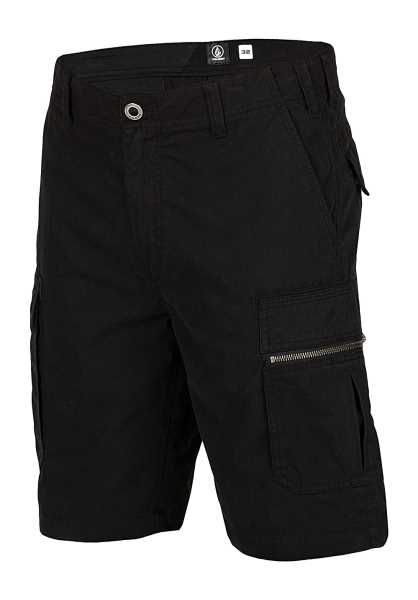 Volcom Cottonwood Cargo - Nero Uomo Estate Shorts (C8177)